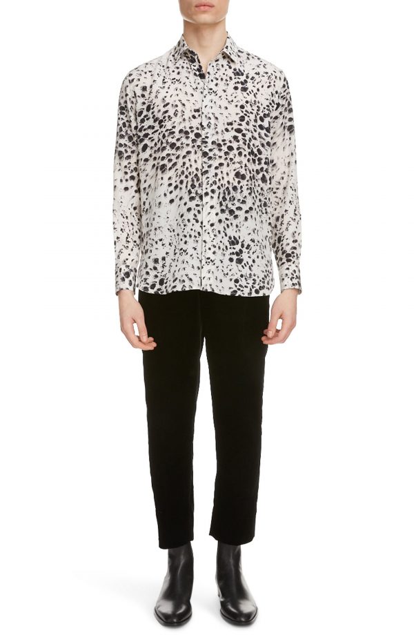 saint laurent silk shirt men's
