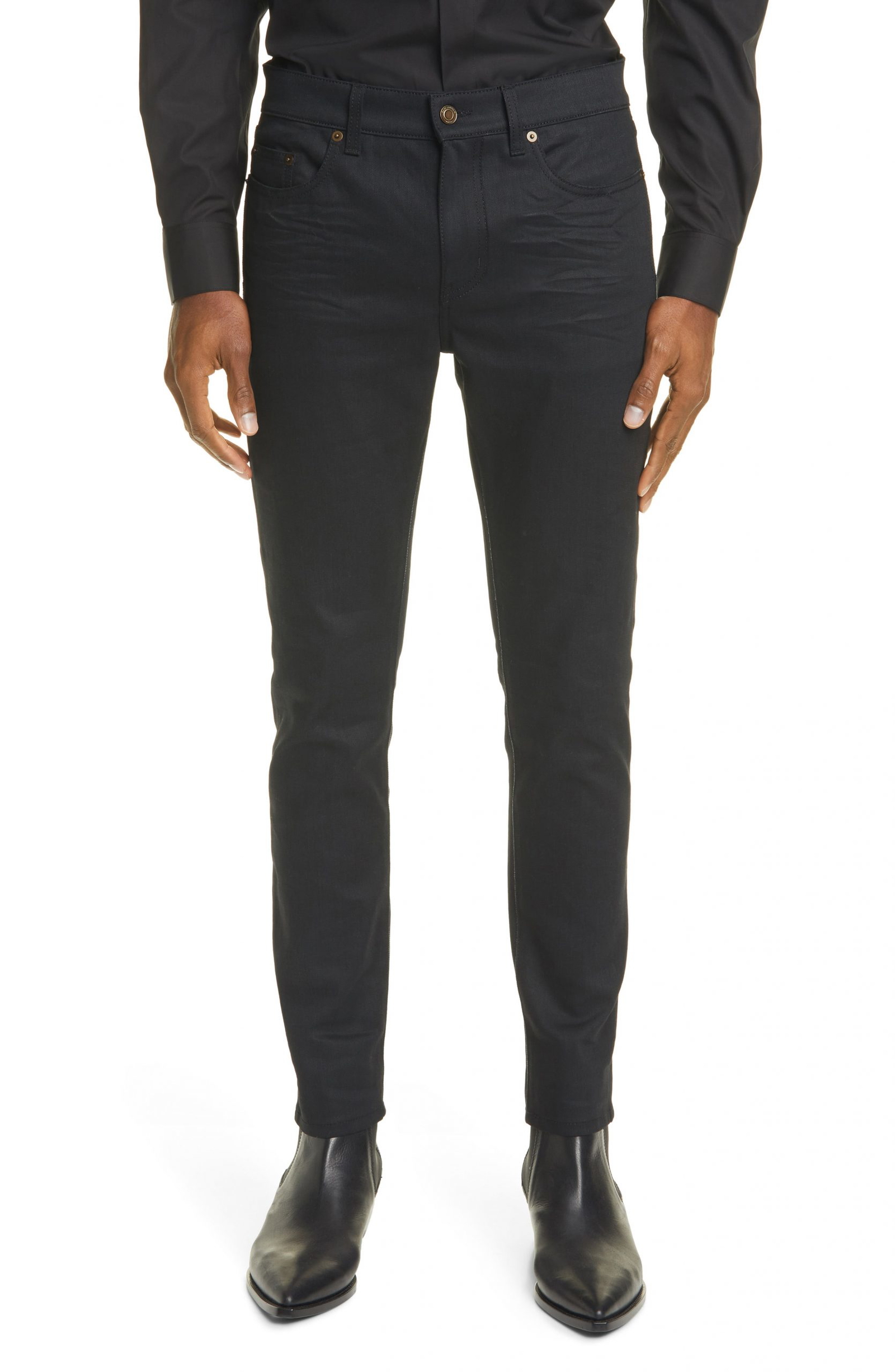 ysl black denim