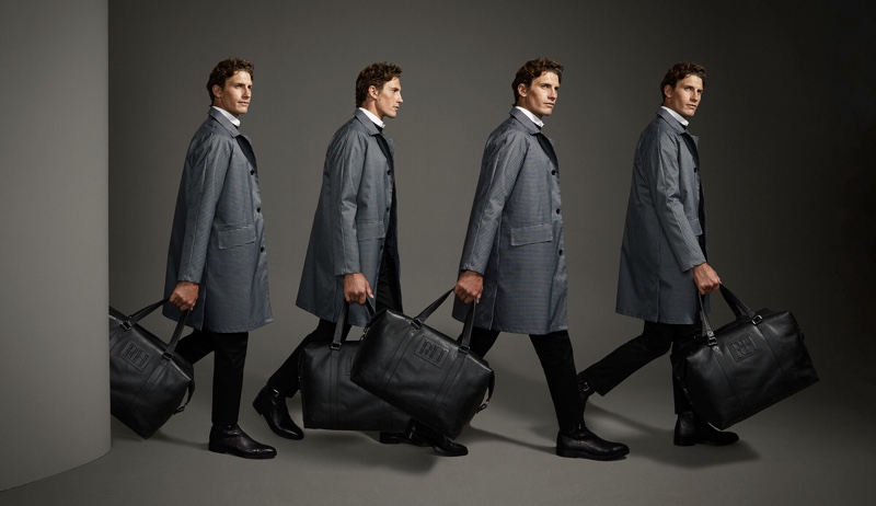 Jaymes Triglone dons a herringbone coat and sleek trousers with a leather bag from Pedro del Hierro's fall-winter 2020 collection. » Comfort Zone: Jaymes Dons Easily Chic Looks for Pedro del Hierro Jaymes Triglone dons a herringbone coat and sleek trousers with a leather bag from Pedro del Hierro's fall-winter 2020 collection.
