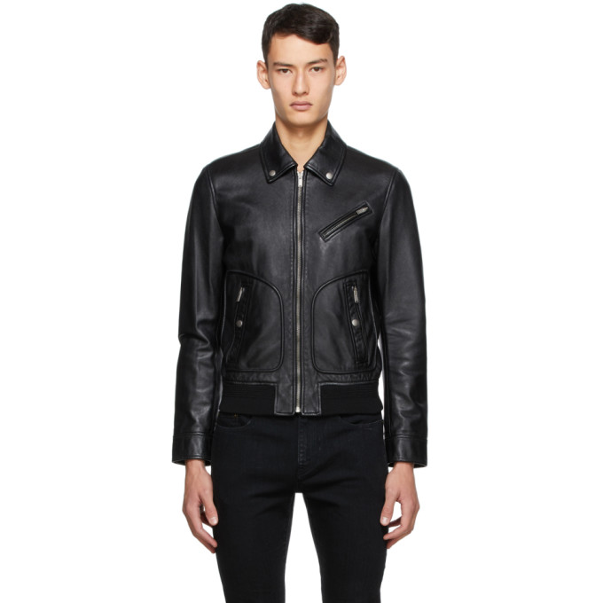 Saint Laurent Black Leather Jacket | The Fashionisto