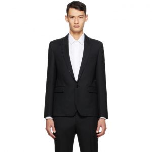 Saint Laurent Black Leather Piping Short Blazer Saint Laurent Black Leather Piping Short Blazer
