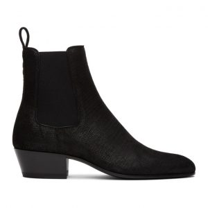 Saint Laurent Black Lizard Cole Chelsea Boots Saint Laurent Black Lizard Cole Chelsea Boots