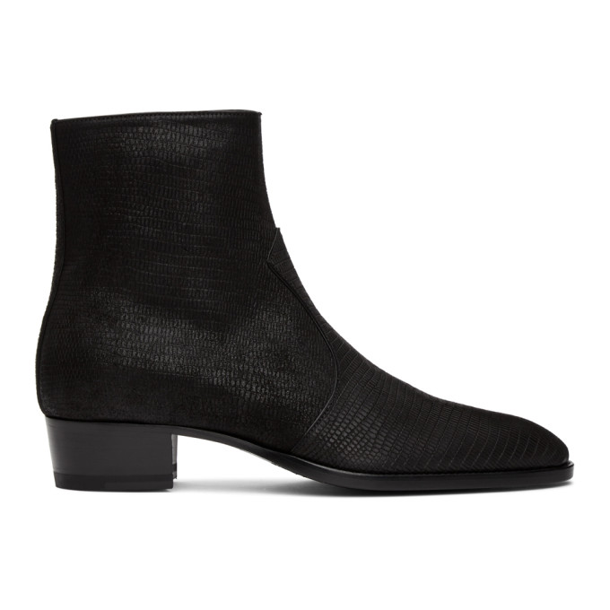 saint laurent wyatt zip boots