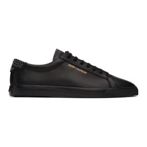 Saint Laurent Black Studded Andy Sneakers Saint Laurent Black Studded Andy Sneakers