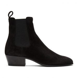 Saint Laurent Black Suede Cole Chelsea Boots Saint Laurent Black Suede Cole Chelsea Boots