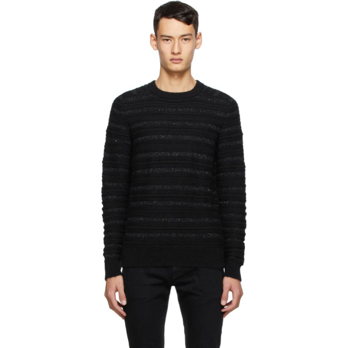 Saint Laurent Black Wool Pullover Sweater | The Fashionisto