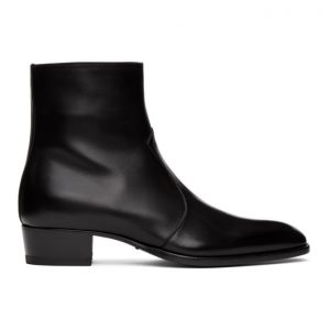 Saint Laurent Black Wyatt Zip Boots Saint Laurent Black Wyatt Zip Boots