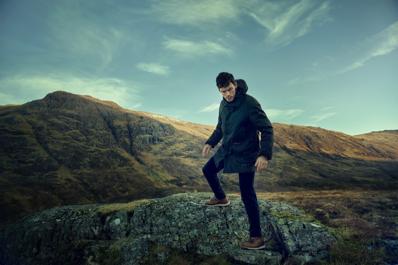 Sam Claflin Travels to Scotland for Barbour Gold Standard Fall '20 Campaign