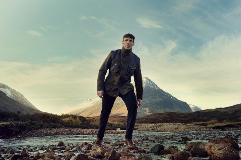 Sam Claflin Travels to Scotland for Barbour Gold Standard Fall '20 Campaign