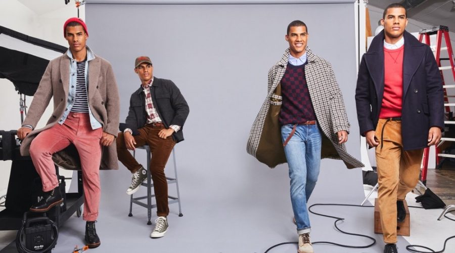 Outerwear is perhaps one of the most important fall essentials and Todd Snyder has you covered. Left to Right: Vitor wears a Todd Snyder Italian bouclé double-breasted topcoat, Italian bouclé knit chore coat, Private White + Todd Snyder oversized houndstooth topcoat, and Manchester wool cashmere peacoat.