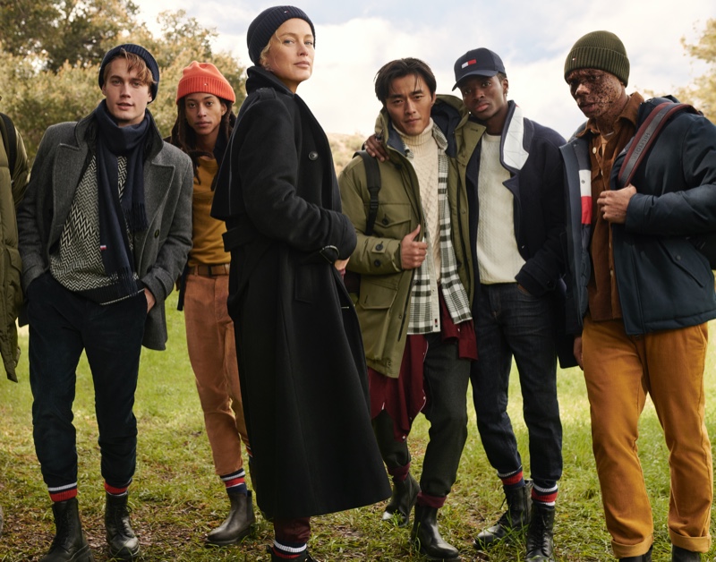 Neels Visser, Kendall Harrison, Carolyn Murphy, Zhao Lei, Alton Mason, and Ralph Souffrant front Tommy Hilfiger's fall-winter 2020 campaign.