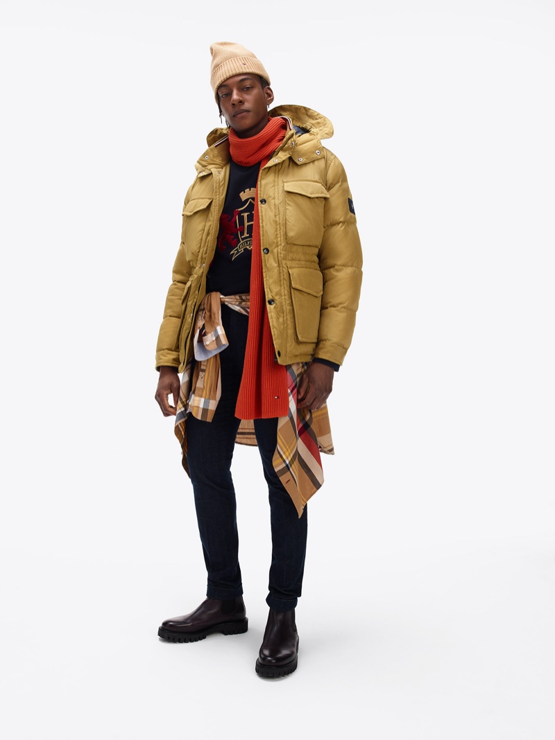 Ty Ogunkoya links up with Tommy Hilfiger to star in the brand's fall-winter 2020 lookbook.