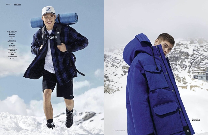 Valentin Tackles Alpine Style for GQ Germany