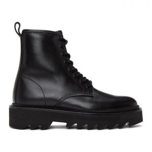 AMI Alexandre Mattiussi Black Lace-Up Ankle Boots AMI Alexandre Mattiussi Black Lace-Up Ankle Boots