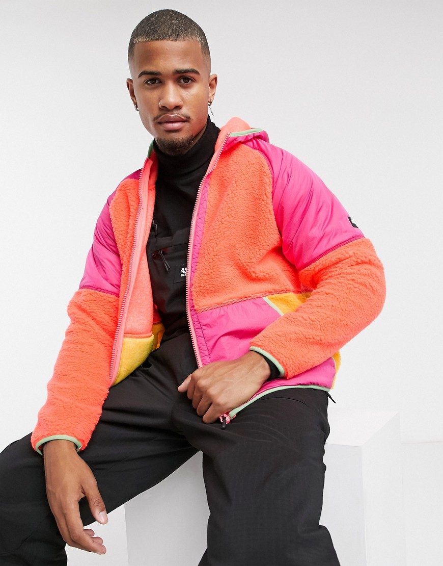 ASOS 4505 fleece hoodie in color block-Multi | The Fashionisto