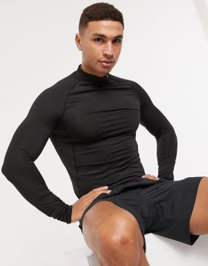 ASOS 4505 icon training base layer long sleeve t-shirt with quick dry in black ASOS 4505 icon training base layer long sleeve t-shirt with quick dry in black