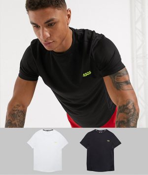 ASOS 4505 icon training t-shirt with quick dry 2 pack SAVE-Multi ASOS 4505 icon training t-shirt with quick dry 2 pack SAVE-Multi