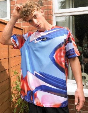 ASOS 4505 oversized t-shirt with all over print-Multi ASOS 4505 oversized t-shirt with all over print-Multi