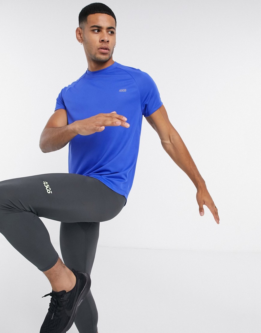 ASOS 4505 workout t-shirt in blue | The Fashionisto