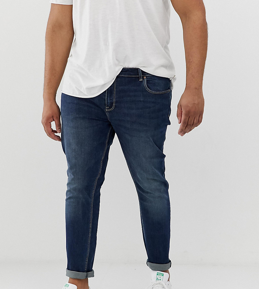 asos blue skinny jeans