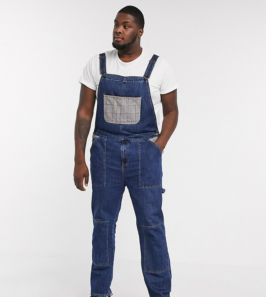 dark wash overalls