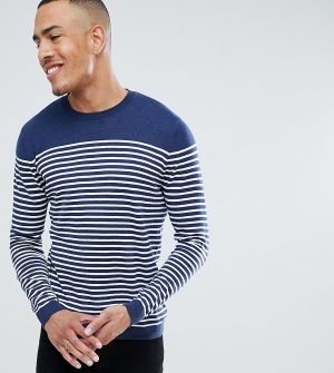 ASOS DESIGN Tall breton stripe sweater in navy ASOS DESIGN Tall breton stripe sweater in navy