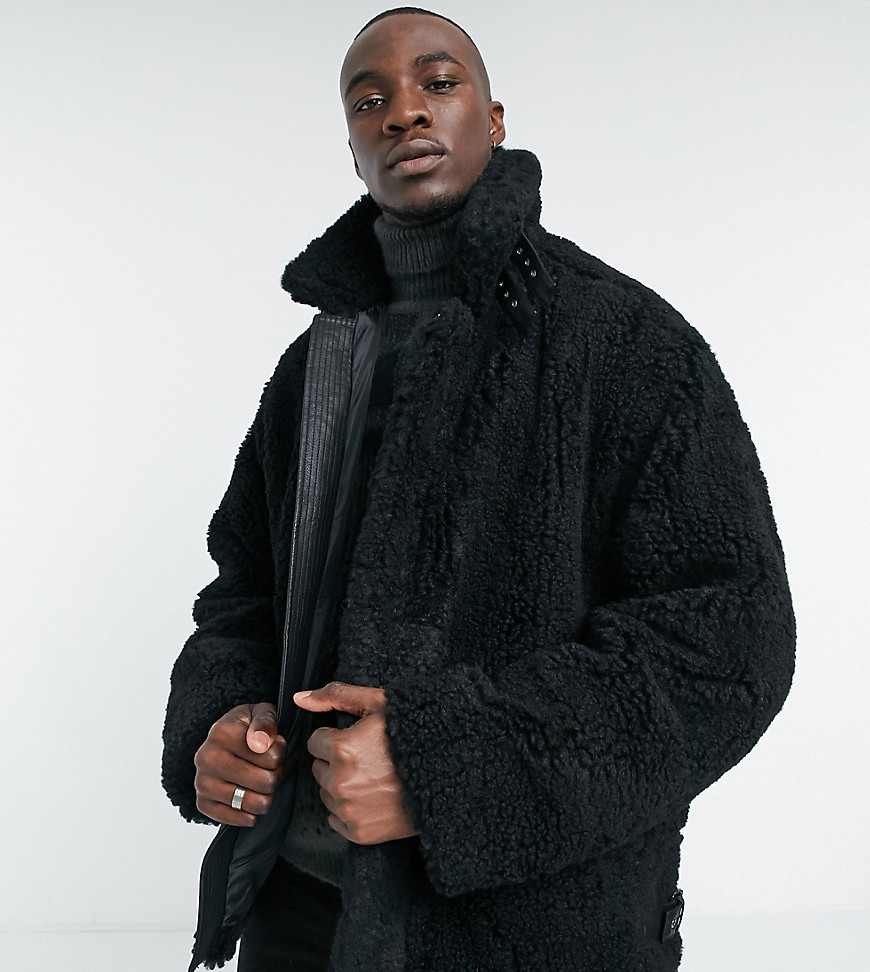 borg jacket with hood