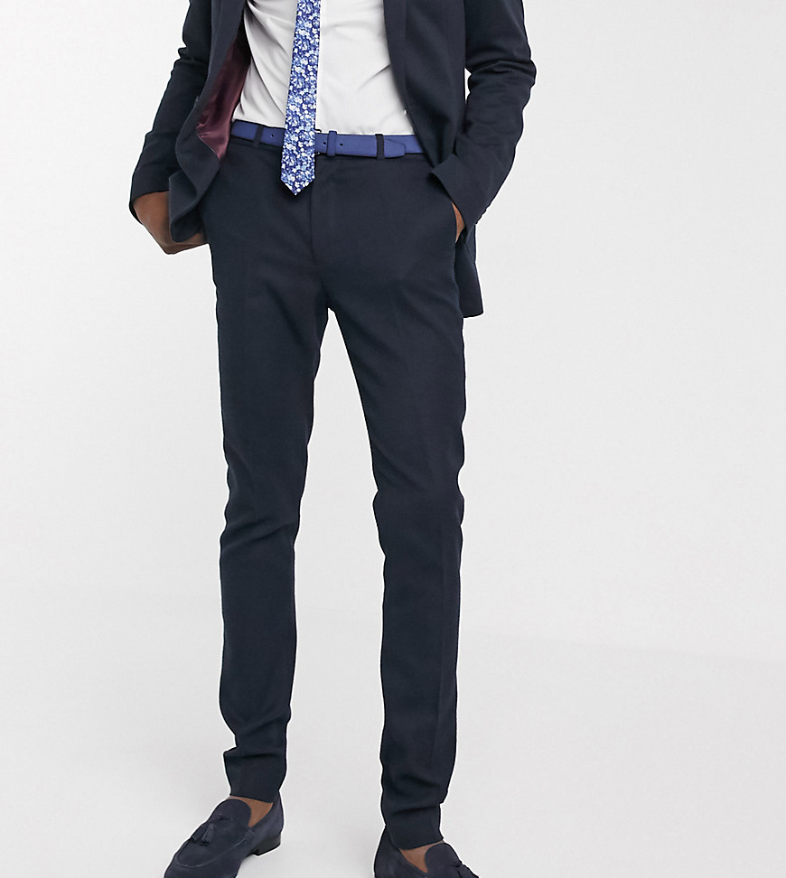 navy skinny suit