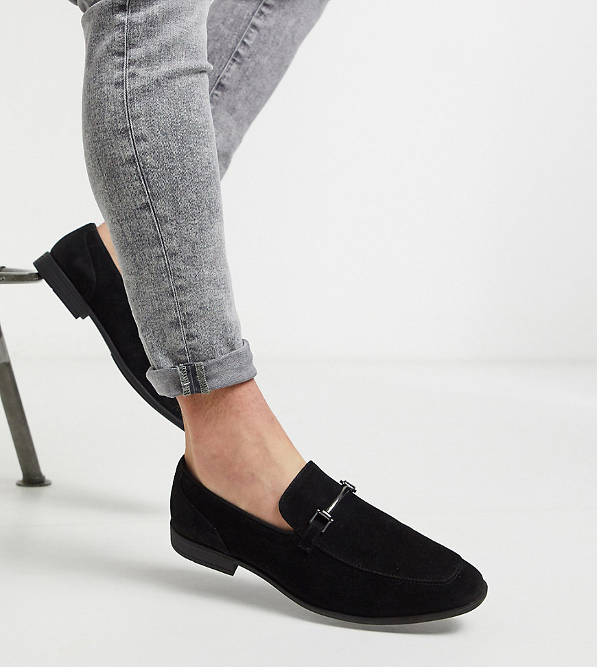 black loafers with design