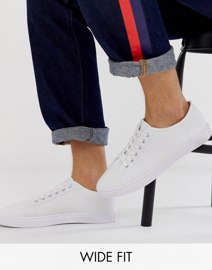 wide fit canvas sneakers