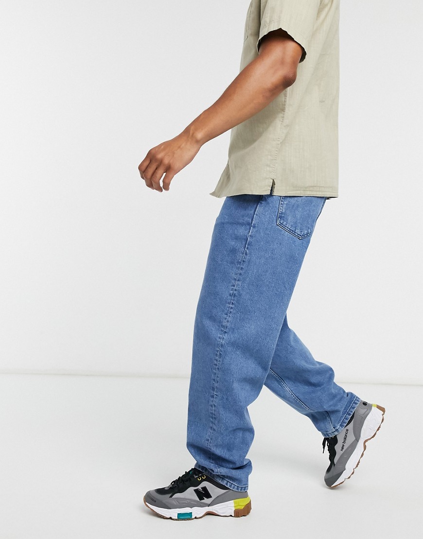 baggy light wash jeans