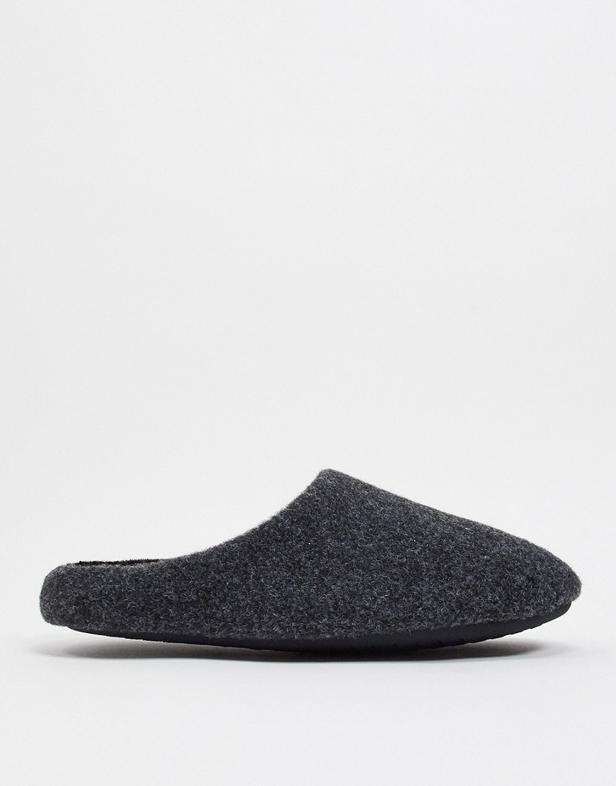 black slip on slippers
