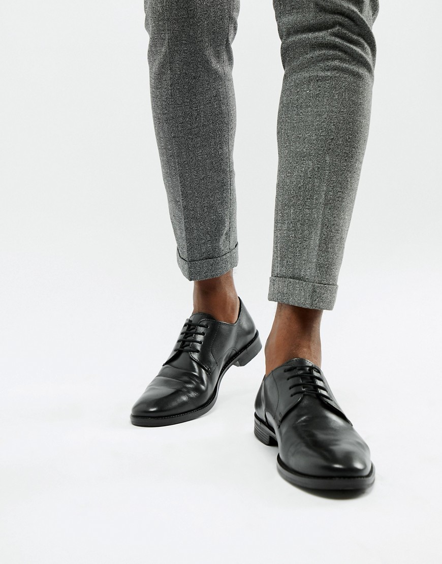 asos black leather shoes