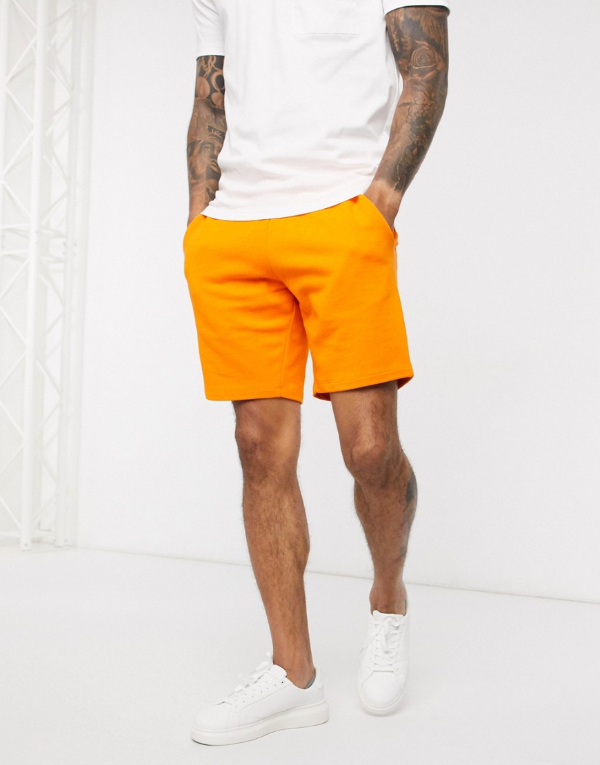 orange sweat shorts