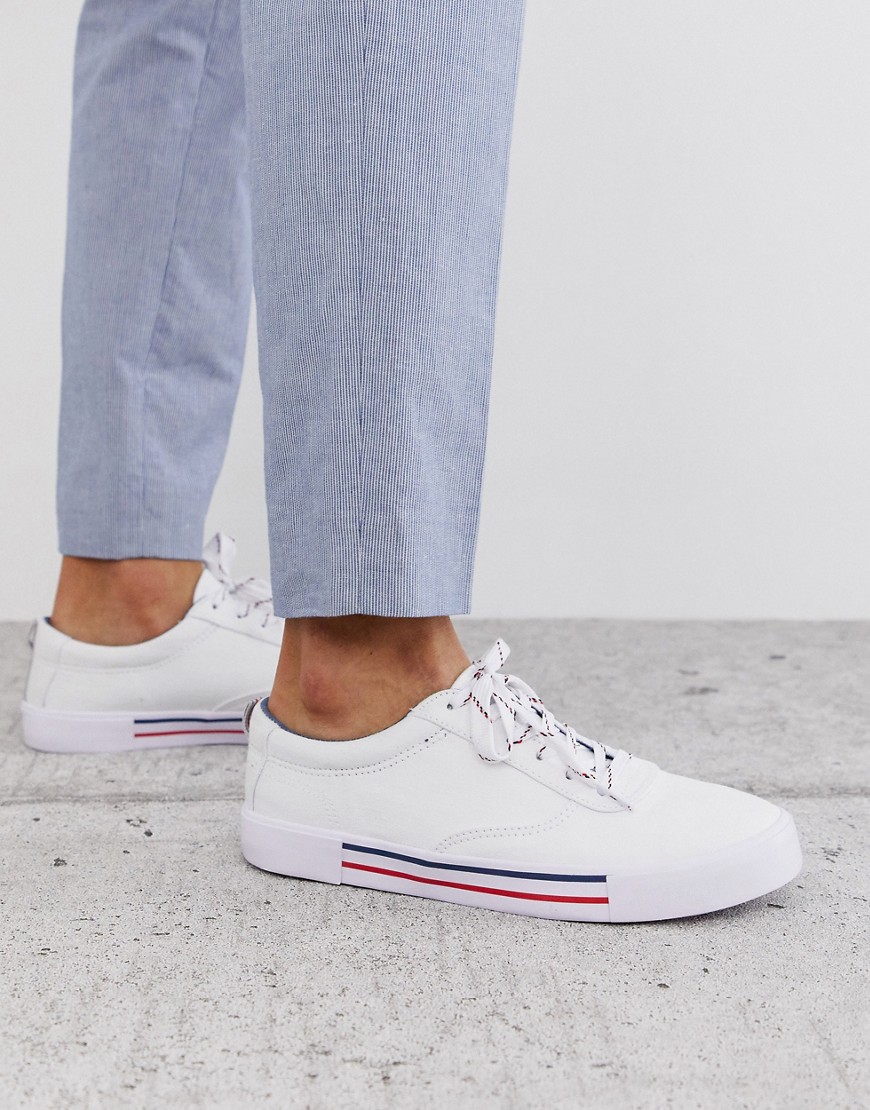 white lace up plimsolls