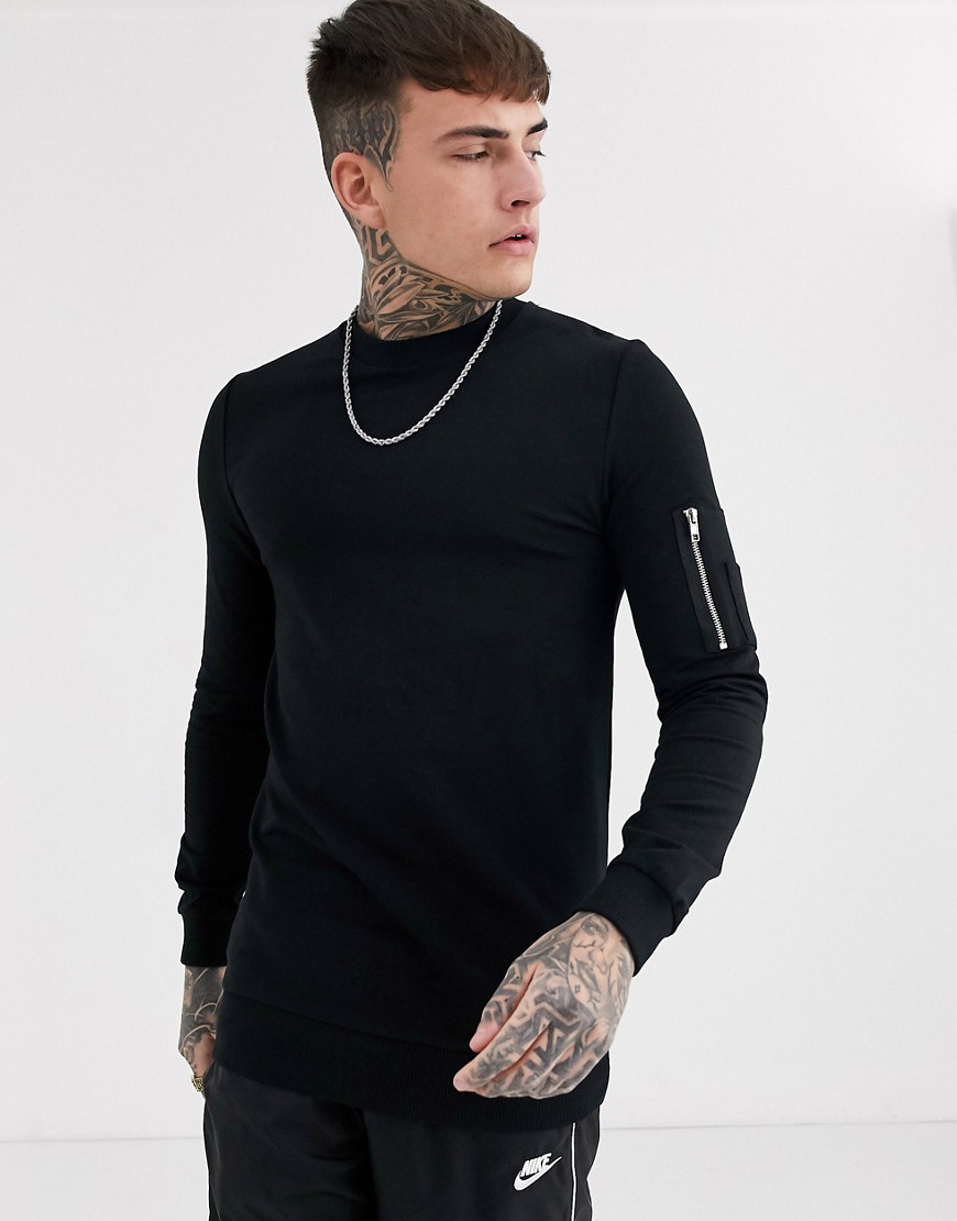 mens muscle fit sweatshirt