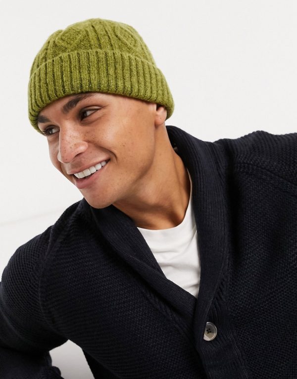 olive green fisherman beanie