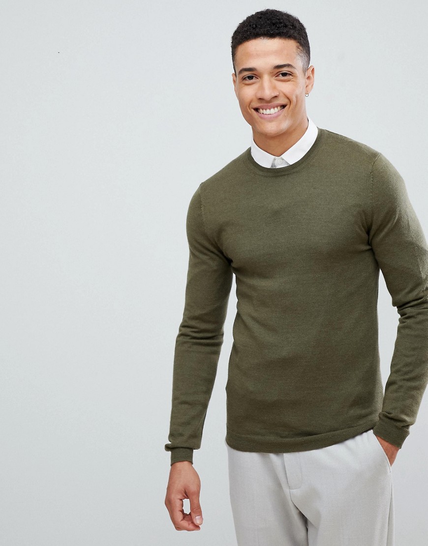 green merino wool sweater