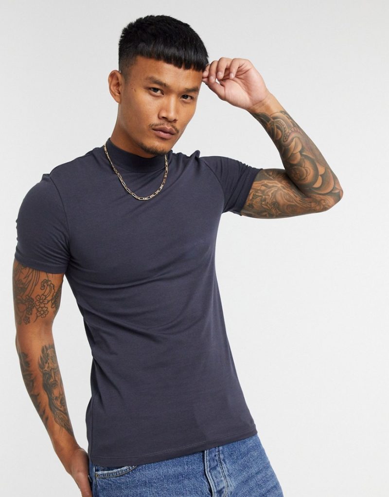 turtle neck with shirt over it