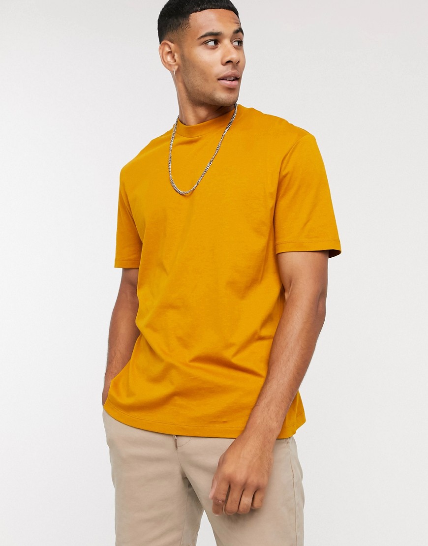 ASOS DESIGN organic relaxed t-shirt in yellow-Tan | The Fashionisto
