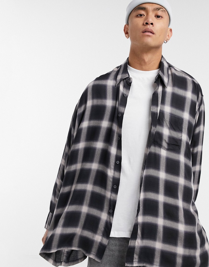 men black check shirt