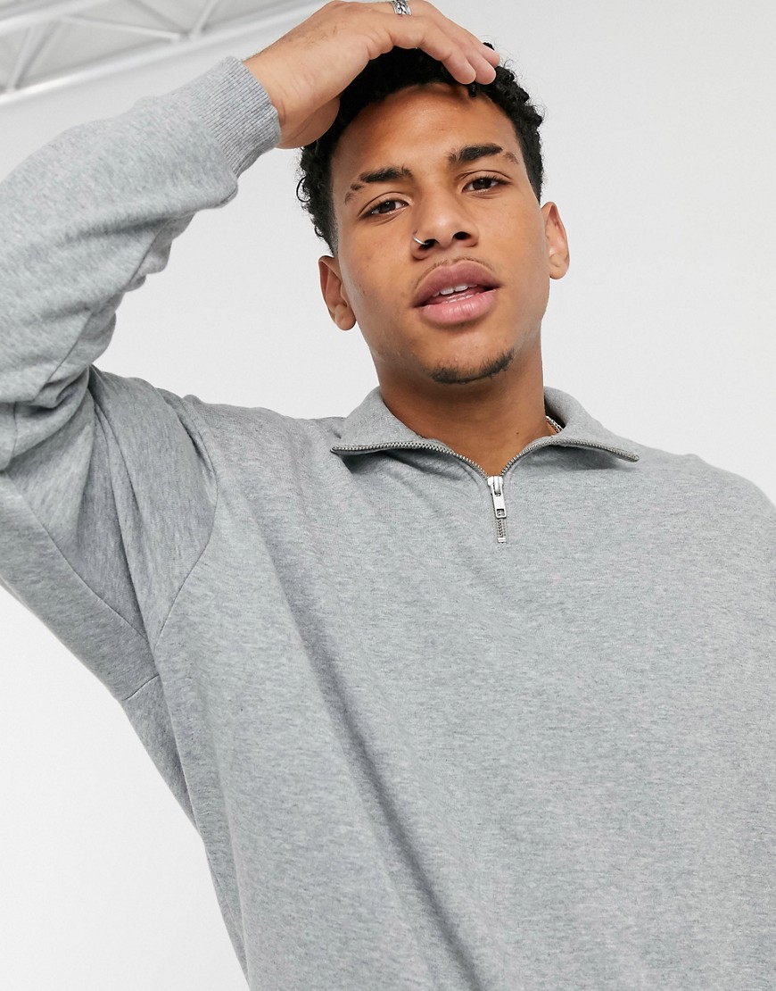 half zip sweatshirt oversized