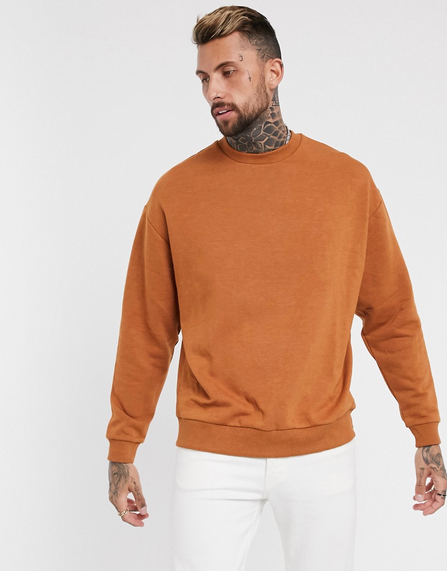 oversized brown sweatshirt