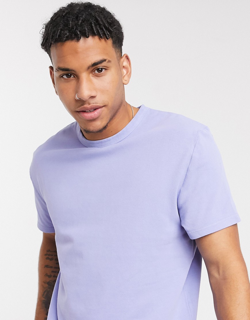 ASOS DESIGN relaxed fit t-shirt in light blue-Purple | The Fashionisto