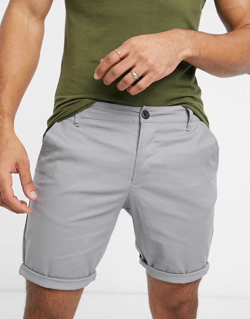 fitted chino shorts