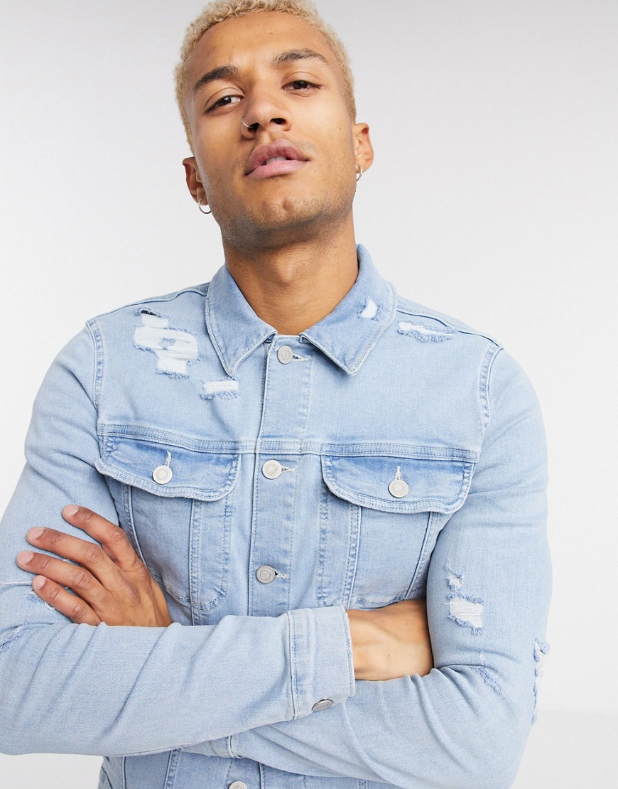 skinny denim shirt