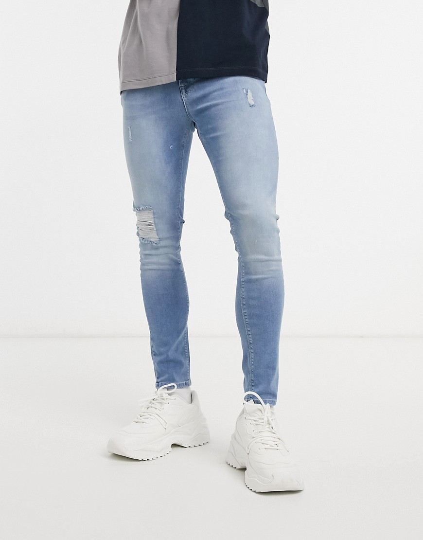 asos design baggy jeans in vintage light wash blue