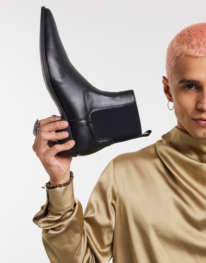 black western chelsea boots