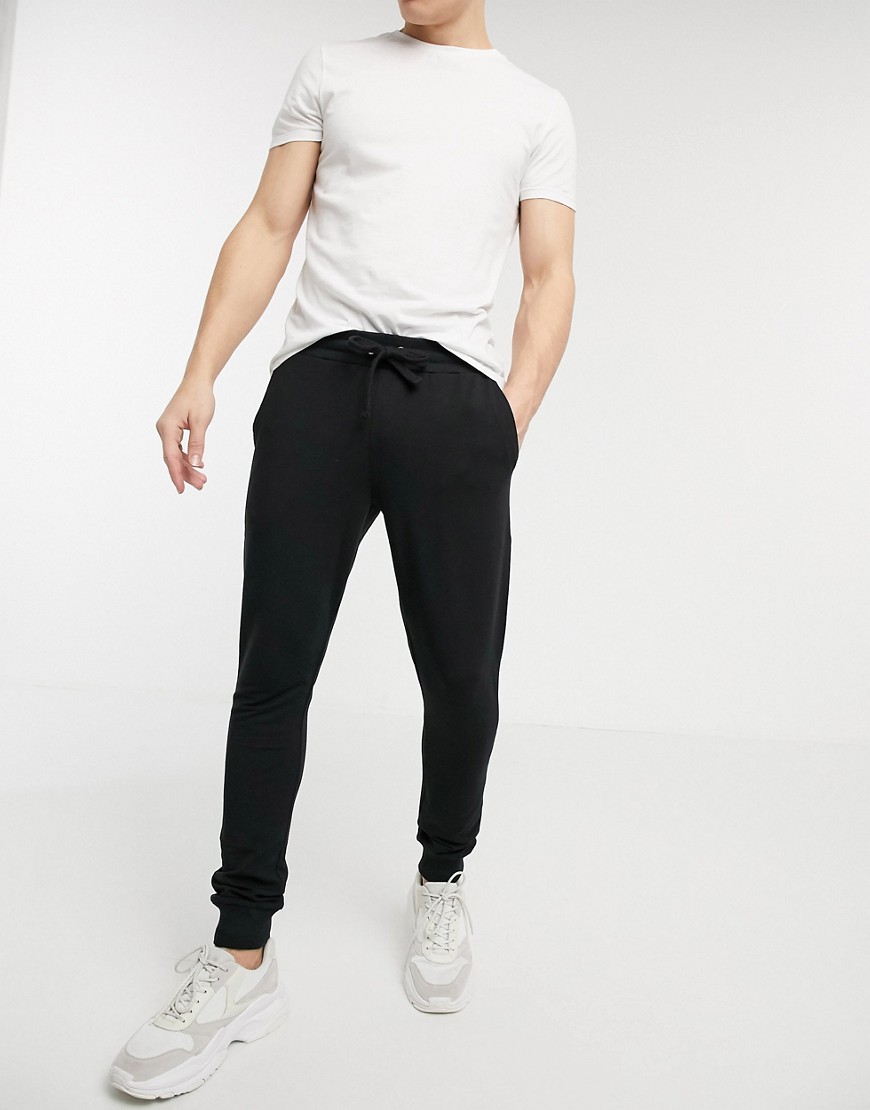 black skinny sweatpants men's