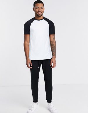 ASOS DESIGN t-shirt with crew neck with contrast raglan-Multi ASOS DESIGN t-shirt with crew neck with contrast raglan-Multi